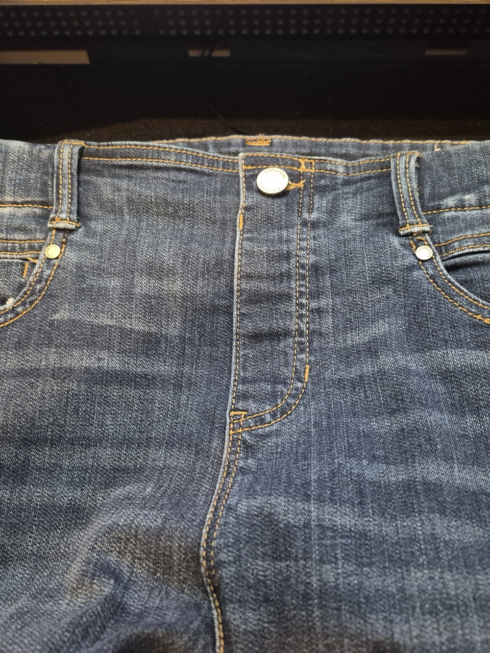 2/$50 NWOT Liverpool Jeans Company Dark Blue High-Rise Cropped Wide Leg Jeans - Picture 5 of 7